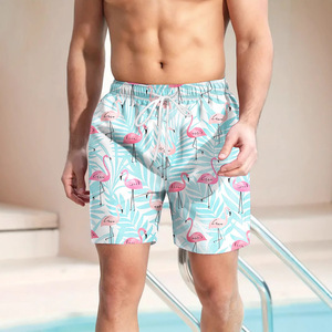 Pour <span class=keywords><strong>Amazon</strong></span> Européen Américain 3D Numérique Animal Oiseau Imprimer À La Mode Lâche Hommes Casual Shorts avec Cordon Mi - Product Image 3