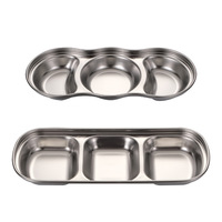Vente en gros coréen 304 en acier inoxydable multi-cellules assaisonnement créatif kimchi hot pot plats de restaurant