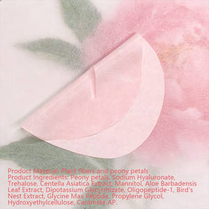 แผ่นมาส์กหน้า Y369 กลีบดอกโบตั๋นสีชมพู แช่แข็งแห้ง ช่วยลดเมลานิน ผลิตจากผ้าไม่ถักทอ - Product Image 4