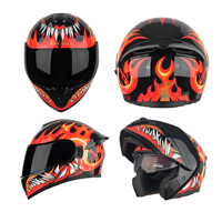 Casque de moto modulaire LV115 à visière relevable, double visière, homologué DOT, avec spoiler, déverrouillage rapide, casques de moto