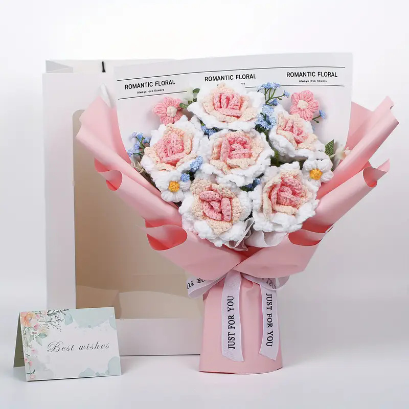 6 roses pointues roses