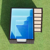 Piscine en fibre de verre FRP sur mesure de 4 m pour enfants, pour jardin, villa, usage extérieur, écologique et durable, fabricant chinois