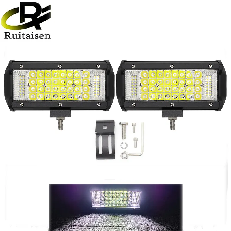 Rui taisen 7 Zoll 168W LED Arbeits licht Auto Spot Beam Scheinwerfer 4 Reihen LED Fahr nebels chein werfer Arbeits licht leiste Super Bright