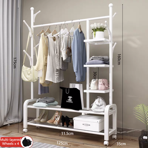Wholesale New Design Clothes <strong>Rack</strong> <strong>Coat</strong> Hanger Stand Stainless Steel Clothes Drying <strong>Rack</strong> Bag Shoes Storage Hat Hanging <strong>Shelf</strong> - Product Image 4