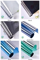 Película para Ventanas Autoadhesiva Verde, Ecológica, de Material PET, Anti-UV, Impermeable, con Diseño Moderno para Reducir el Resplandor