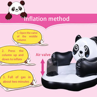 Siège d'apprentissage gonflable pour bébé et nouveau style de chaise Panda de dessin animé canapé pour bébé pour apprendre à s'asseoir