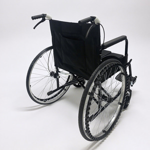 Silla de Ruedas Manual Plegable de 24 Pulgadas, Negra, Ligera, para Personas Mayores y con Discapacidad - Product Image 3