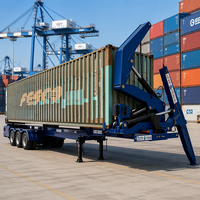Semi-remorque à trois essieux pour le chargement latéral de conteneurs de 20 pieds et 40 pieds, pour la logistique portuaire, le chargement, le déchargement, la livraison et le transport