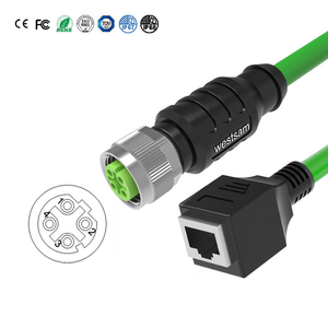 Tùy chỉnh M12 kết nối 4 pin D mã Nam Nữ cắm để RJ45 cáp kết nối công nghiệp không thấm nước cat6A cáp điện - Product Image 3