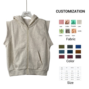 <span class=keywords><strong>Felpa</strong></span> con <span class=keywords><strong>cappuccio</strong></span> <span class=keywords><strong>senza</strong></span> maniche da <span class=keywords><strong>donna</strong></span> personalizzata <span class=keywords><strong>senza</strong></span> maniche produttore all'ingrosso ODM felpe - Product Image 6