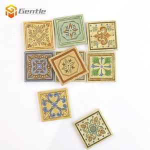 Buena calidad en relieve superficie pequeña flor de estilo árabe de cerámica de cocina rústica Casa de 80x80mm de - Product Image 6