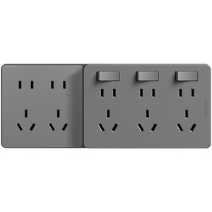 MAYZB500M 86 Type Wall <b>Socket</b> 6 Outlets With Switch Standard Grounding PC Material 120V Kitchen Use - Product Image 1