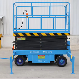 Ali 20ft 30ft 40ft Mini Full Electric Hydraulic <span class=keywords><strong>Scissor</strong></span> <span class=keywords><strong>Lift</strong></span> Self-Propelled CE Certification ABS Material 4-Person Lifting. - Product Image 6