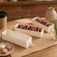 Boîte à gâteau roulé coulissante personnalisée avec poignée pour gaufres, mousses, cupcakes, pâtisseries, desserts à emporter