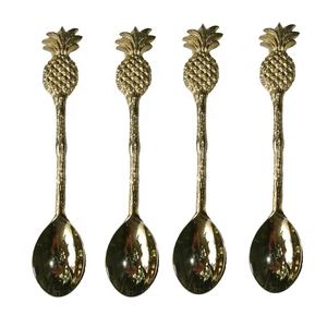 ชุดเครื่องใช้บนโต๊ะอาหารที่มีด้ามจับปลายสับปะรดทำจากสเตนเลสสตีลเคลือบทองดีไซน์ไม่เหมือนใคร - Product Image 2