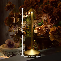 Offre Spéciale doré petit bureau LED extérieur portable veilleuse Dimmable Bar lampe en aluminium sans fil Led lampe de table
