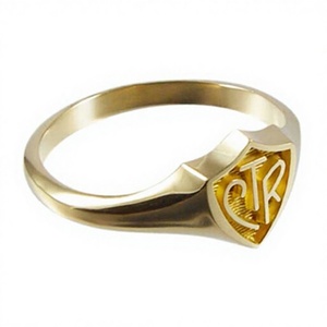 Anillo de Acero Inoxidable con Abreviatura de Nombre Personalizable, Anillo <span class=keywords><strong>CTR</strong></span>, Anillo para Pareja, Anillo Moderno - Product Image 1