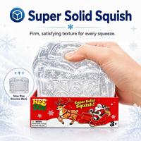 Jouet sensoriel anti-stress en TPR transparent de 8 cm, cube flocon de neige de Noël, super solide, à remontée lente
