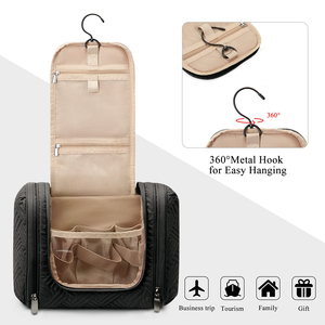 OEM <b>Women</b> Hanging Toiletry Bag Travel Makeup Bag for <b>Shampoo</b> Accessories Dry Wet Separation Cosmetic Bags - Product Image 3