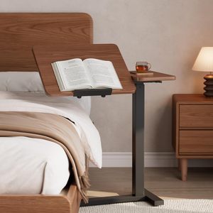 <span class=keywords><strong>Mesa</strong></span> Auxiliar <span class=keywords><strong>de</strong></span> Madera Maciza para <span class=keywords><strong>Cama</strong></span> <span class=keywords><strong>con</strong></span> <span class=keywords><strong>Ruedas</strong></span>, Inclinable y Ajustable, Móvil Médico para Camas <span class=keywords><strong>de</strong></span> Hospital, Hogar y Oficina - Product Image 1