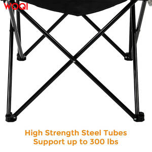 Silla Plegable para Exteriores Woqi, Marco de Aluminio, Tela Oxford, Silla Portátil para Camping y Jardín, Negra, 45x45x90cm - Product Image 2