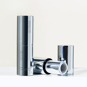 고급 알루미늄 빈 실버 원통형 립밤 용기 립스틱 케이스 포장 튜브 리필 가능 - Product Image 6