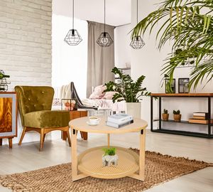 <span class=keywords><strong>โต๊ะ</strong></span>กาแฟไม้เมลามีน Combohome พร้อมหวายสำหรับห้องนั่งเล่น <span class=keywords><strong>โต๊ะ</strong></span>กาแฟทรงกลมขนาดเล็กสำหรับพื้นที่ขนาดเล็ก - Product Image 6
