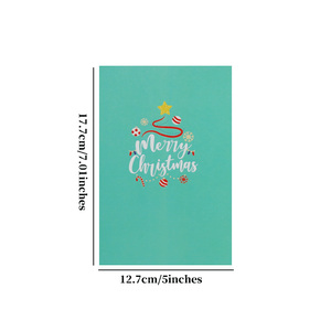 การ์ด3D สุดสร้างสรรค์สีสันสดใสรูปซานตาคลอสปีนป่ายต้นคริสต์มาสเพื่อตกแต่งของขวัญการ์ดอวยพรป๊อปอัป3D แบบกางออก - Product Image 6