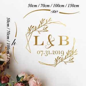 Autocollant personnalisé pour piste de danse de mariage, autocollant en vinyle monogramme personnalisé, autocollant décoratif amovible pour sol de réception, décoration de fête - Product Image 4