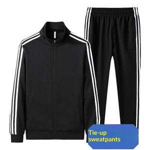 Conjunto Deportivo de Primavera/Otoño para <span class=keywords><strong>Hombre</strong></span>, Chaqueta Delgada con Tres Rayas y Cordón Ajustable, Dos Piezas, para Correr al Aire Libre - Product Image 6