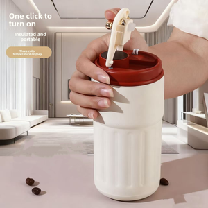 Thermos isotherme en acier inoxydable 316 avec affichage de la température, sangle de transport, cadeau portable pour étudiant - Product Image 5