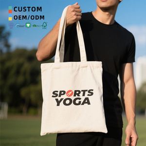 Gym Yoga <b>Canvas</b> <b>Bag</b> With Cotton Handles Shoulder Strap <b>Large</b> Size Durable - Product Image 1