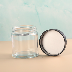 2Oz 3Oz 4Oz Hot Bán Mùi Bằng Chứng <span class=keywords><strong>Jar</strong></span> Rỗng Rõ Ràng Vòng Màu Đen Có Nắp Đậy Hộp Đựng Thức Ăn Trẻ Em Chịu Mài Mòn Lọ Thủy Tinh Với Cap - Product Image 1