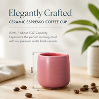 Tasse à expresso en céramique à double paroi, boîte mystère, isolée, anti-brûlure, petite tasse à café, cadeau surprise pour les amateurs de café
