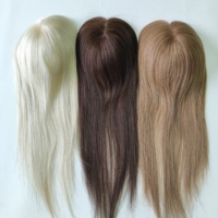 Rambut Asli Manusia Full Density 4x5 Mono Base Hair Topper dengan Jaring Mono yang Dapat Bernapas untuk Vendor Salon Rambut