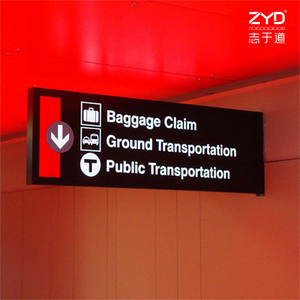 Servizio di Personalizzazione Completa per Segnaletica Direzionale di Controllo Passaporti e Recheck Bagagli Sistema di Segnaletica Aeroportuale - Product Image 2