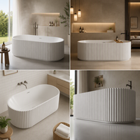 Baignoire autoportante en acrylique style vague, chauffante, pour projets de rénovation de salles de bain d'hôtels, villas et spas, certifiée CE ISO