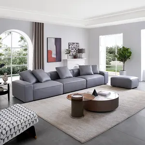 Furnitur rumah Sofa mewah hi-tech kain Sofa ruang tamu Sofa Modular 3 tempat duduk Sofa