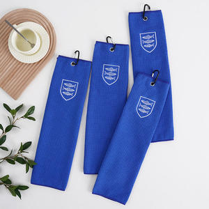 Toalla de golf rectangular de microfibra tejida personalizada, de secado rápido, ecológica, de color sólido, para limpieza de pelotas de golf, ¡la más vendida! - Product Image 1