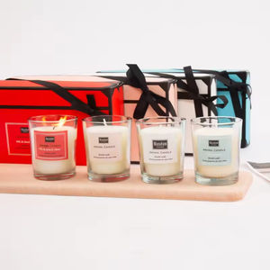 Ensemble de bougies cadeaux les plus vendues, pot en verre, cire de soja naturelle, aromathérapie de luxe, 3 bougies parfumées avec boîte cadeau - Product Image 2