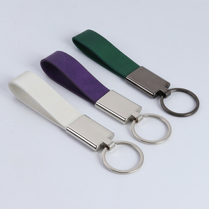 Wholesale Leather <b>Keychain</b> Custom Made Genuine Key Chain Custom Embossed Logo Metal Pu Leather Keyrings Key Chain - Product Image 2