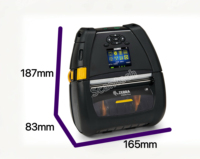 Impresora portátil de recibos móvil Zebra ZQ630 Plus Premium Impresora de etiquetas adhesivas de código de barras térmica RFID inalámbrica de 4 pulgadas Estándar