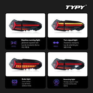Feux arrière TYPY pour Toyota RAV4 2020-2024, mise à niveau modifiée avec nouveau clignotant dynamique DRL LED, accessoires auto - Product Image 3