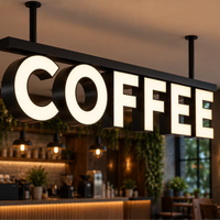 Lettres LED 3D, logo mural, enseignes d'entreprise en acier inoxydable, logo extérieur/intérieur, enseignes personnalisées en acrylique LED, enseignes murales électroniques personnalisées