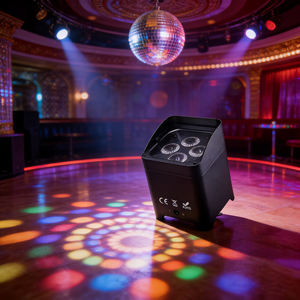 Luci a Fascio per DJ e Feste, Effetti Fluorescenti in Lega di Alluminio, 4*18W, Wireless a Batteria, AC90-240V 50-60Hz - Product Image 1