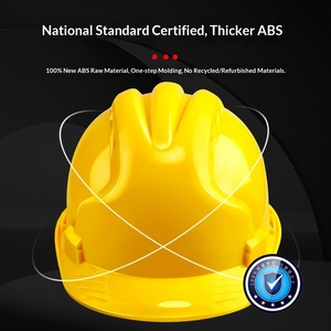 หมวกนิรภัยสำหรับคนงานก่อสร้าง หมวกช่างไฟฟ้าแบบหนา ระบายอากาศได้ดี เสริมแรงด้วย FRP พร้อมจุดยึดแบบมีร่อง GB State Grid - Product Image 3