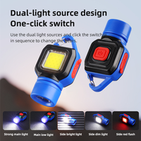 Nouvelle lampe latérale super lumineuse mini 800 lumens, torche LED de poche avec COB latéral, lampe torche EDC pour le camping et la randonnée