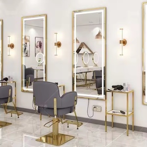 Mueble de Peluquería, Mesa de Herramientas, Estante Especial para Salón de Belleza, Espejo de Pie para Peluquería, Mueble con Espejo - Product Image 5