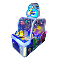 2026 Machine de jeu d'arcade d'intérieur à monnayeur pour enfants, jeu de tir à l'eau 'Duckling Fight' avec tickets, en plastique