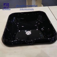 Guangrun RV Lavabo Minimaliste en Acrylique à Encastrer à Trou Unique pour Salle de Bain GR-Y005